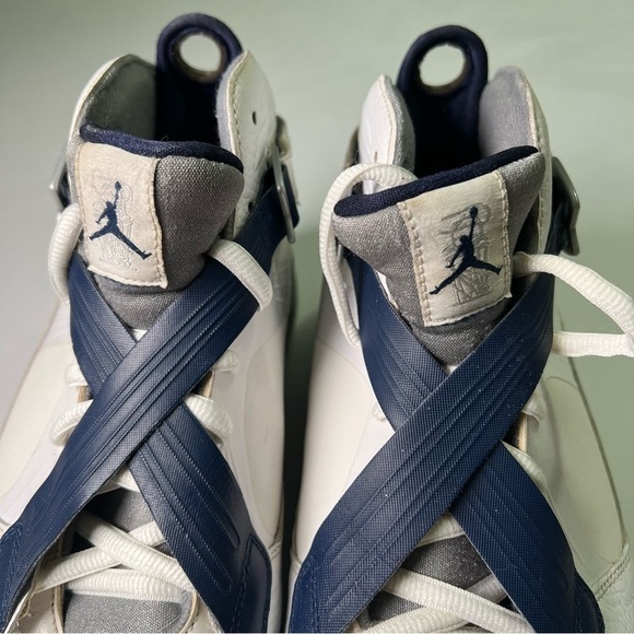 Air Jordan 8.0 RETRO Nike Shoes Sneakers Mens Size 13 White Blue 467807-106 - Picture 5 of 9